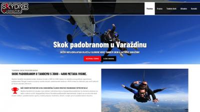 Skydive Varaždin – Izrada web-stranice za padobranstvo u Varaždinu
