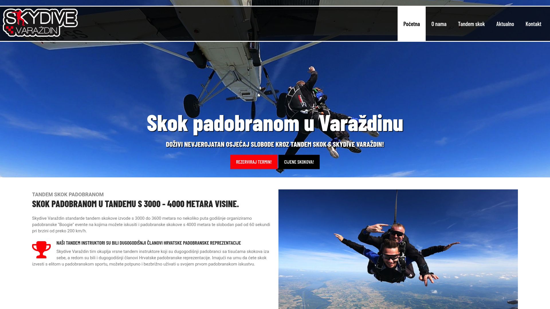 skydive varaždin